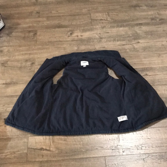 Navy Blue Vest with bronze buttons and zipper - Picture 2 of 4